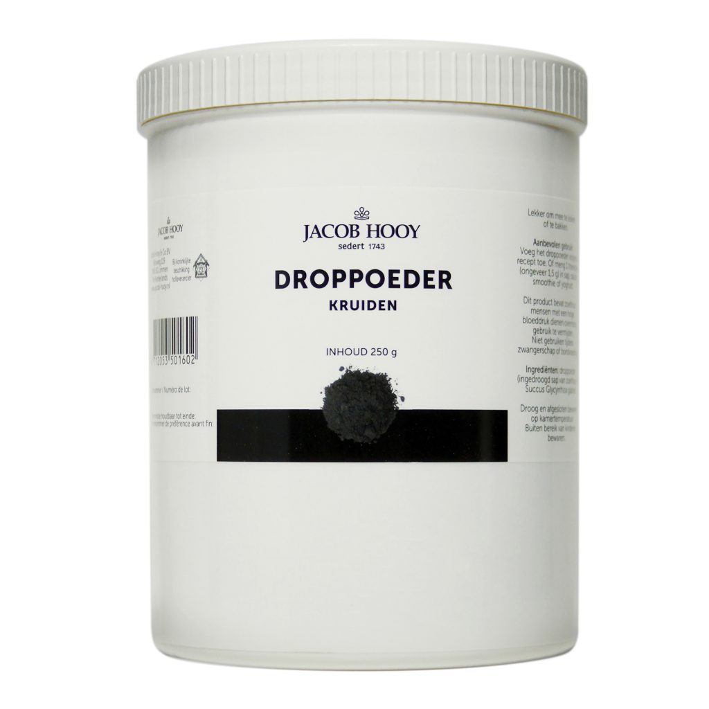 Droppoeder pot  250 gram