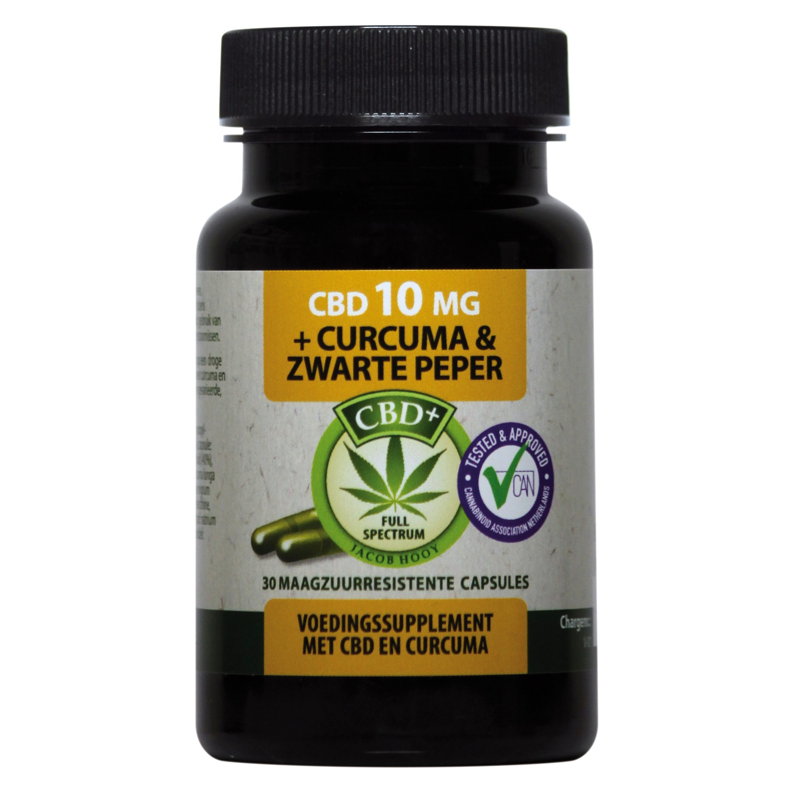 CBD 10mg Curcumine + Zwarte peper 30st